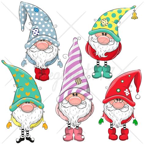 Cute Gnomes Png Digital Download Gnome Clipart Children Etsy