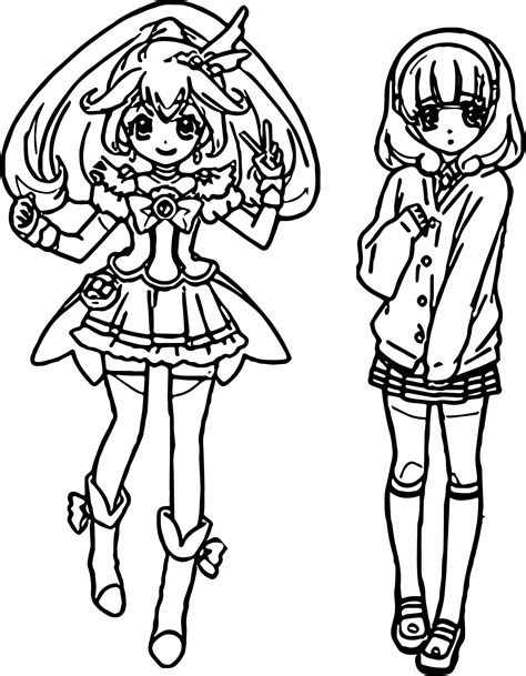 Anime Glitter Force Coloring Pages King Worksheet