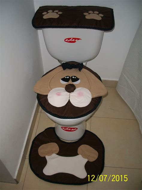 Juego De Baño Perrito Puppy Cover Toilet Manualidades Juegos De Baño