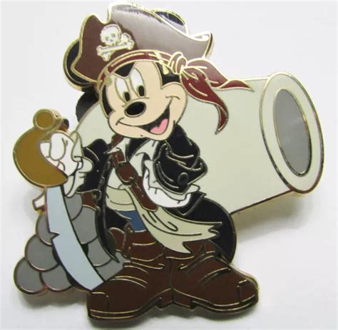 Disney Pirates Of The Caribbean Lanyard Pin Starter Pirate Mickey Mouse Pin 35 00 Picclick
