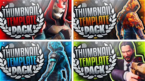 Fortnite Youtube Thumbnail Template Pack 2 By Acezproduction On Deviantart