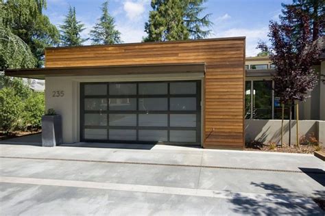 Decorating Concrete Paving And Container Plants In Contemporary Garage