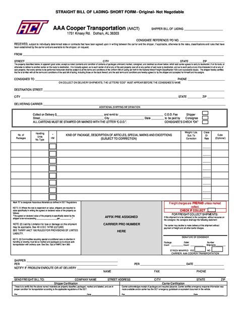 What Is Bill Of Lading Fill Online Printable Fillable Blank Bill My