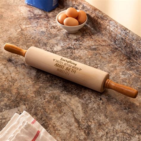 Everything Tastes Better Personalized Rolling Pin Personalized Planet