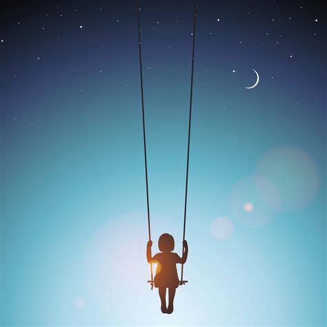 Little Girl On A Swing Stock Image Vectorgrove Royalty Free Vector