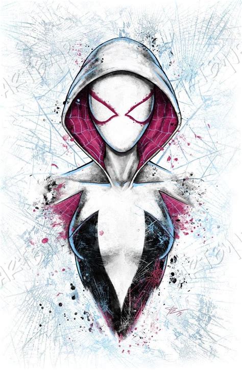 Spider Gwen Bust Painting Poster Print Etsy Fotos De Super Herois