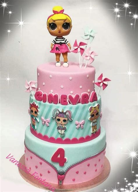 The cakes at this lol surprise doll birthday party are gorgeous!! Lol surprise cake - cake by VanessaFontana - CakesDecor