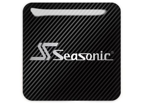 Seasonic 1x1 Chrome Effect Domed Case Badge Sticker Logo Sticker