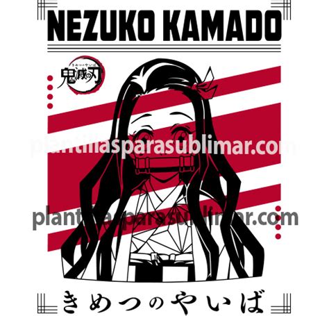 Nezuko Kamado Vector Demon Slayer Plantillas Para Sublimar
