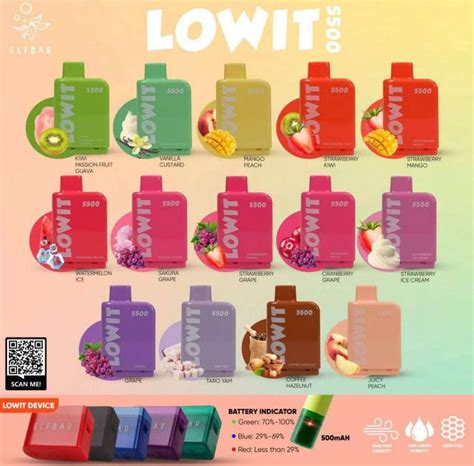 ELF BAR LOWIT 5500 PUFFS PREFILLED POD Super Fast Malaysia