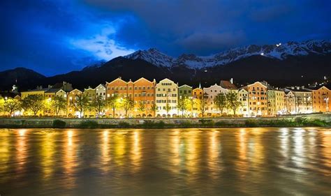 Innsbruck At Night Innsbruck Night Landscape Photography