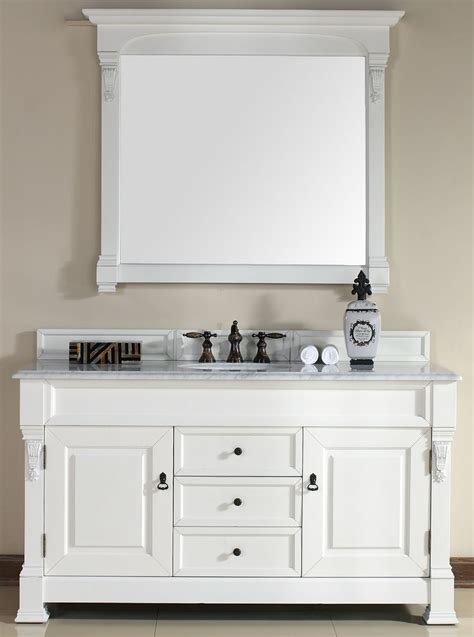 James Martin Brookfield Collection 60 Single Vanity Bright White