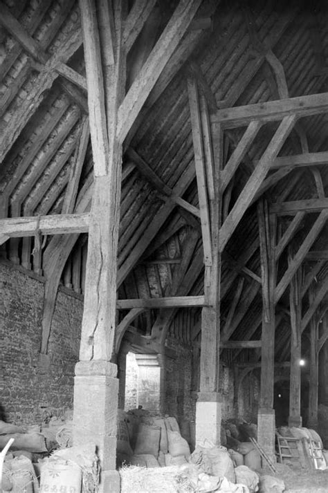 Photograph Of Interior Of Great Coxwell Barn Faringdon Formerly In