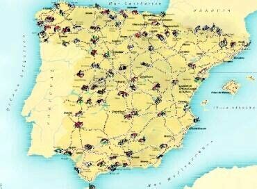 Spain Mapa De Paradores En España Parador De Granada Paradores De Turismo Compartir