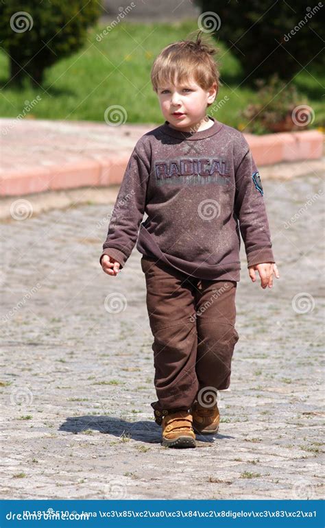 Walking Boy Stock Photo Image Of Preschool Walk Children 18125510