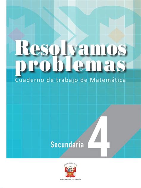 Resolvemos Problemas 4 Cuaderno De Trabajo De Matematica