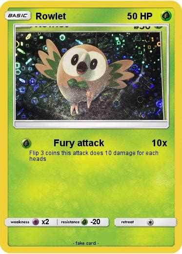 Pokémon Rowlet 167 167 Fury Attack My Pokemon Card