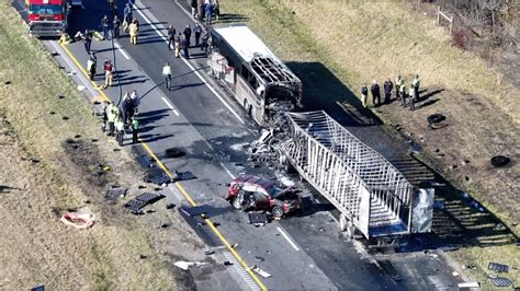 Deadly I 70 Ohio Crash Semi Rear Ends Bus Carrying Students