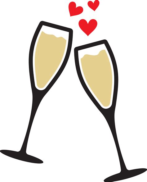 Champagne Glasses Toasting Love 4785655 Vector Art At Vecteezy