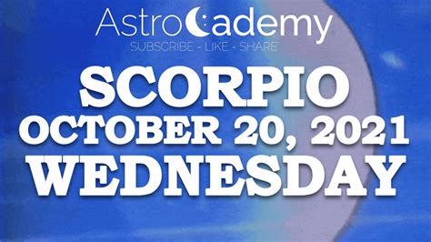 Scorpio Horoscope For Today October 20 2021 Perfect Timing