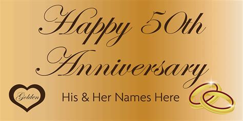 Anniversary Banner Gold 50th