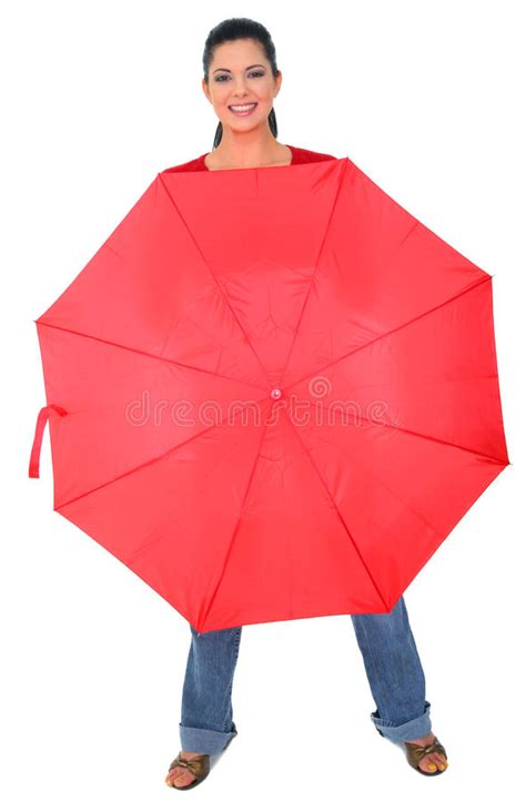Girl With Umbrella Stock Photo Image Of White Young 2668666