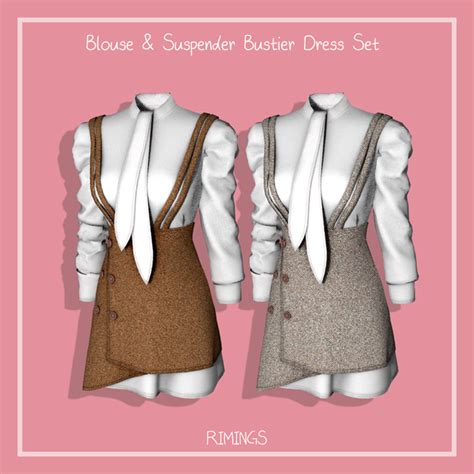 Rimings Blouse And Suspender Bustier Dress Set Rimings On Patreon