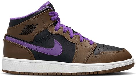 Jordan 1 Mid Purple Mocha Gs Dq8423 215 Sneakerbaron Nl
