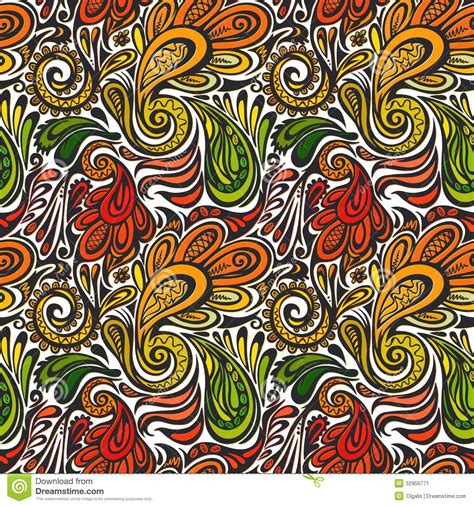 Paisley Seamless Pattern Stock Image Image Of Doodle