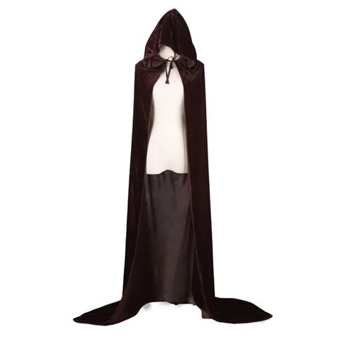 Adult Child Black Velvet Hooded Vampire Cape Cape Halloween Party Cloak