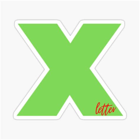 Letter X Sticker By Kingcormac Redbubble