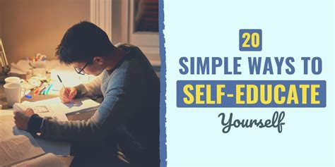 20 Simple Ways To Self Educate