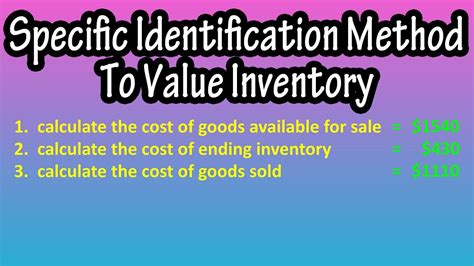 The Specific Identification Method To Value Inventory Explained