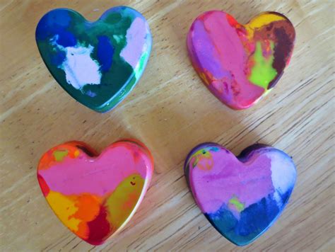 Melted Crayon Heart Valentines