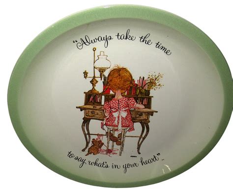 holly hobbie collector s edition plate always take the time to say 1972 americangreetings