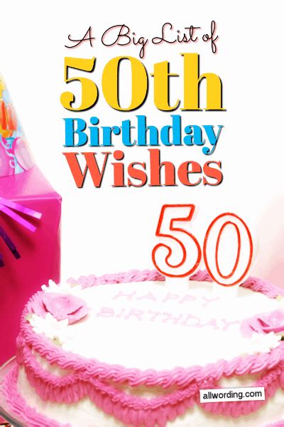 Happy 50th Birthday A Big List Of 50th Birthday Wishes
