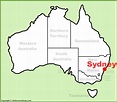 Sydney location on the Australia Map - Ontheworldmap.com