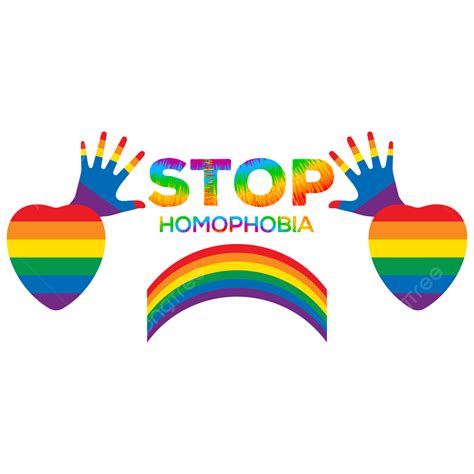 Stop Homophobia Vector Hd Images Stop Homophobia Heart With Hand