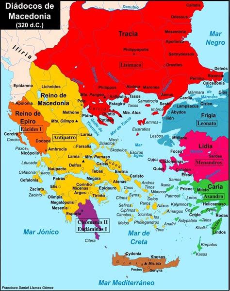 Diádico S De Macedônia 320 Ac Mapa Mapas Históricos Geografia