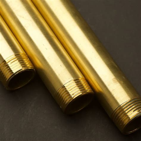 32mm One Inch Solid Brass Threaded Plumbing Pipe Set Lengths
