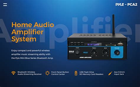 Pyle Home Pca2 2x40 Watt Stereo Mini Power Amplifier Amazonca