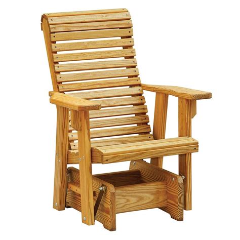 Amish Pine Rollback Patio Chair Glider Outdoor Glider Chair Patio