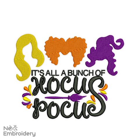 Hocus Pocus Embroidery Design Nextembroidery