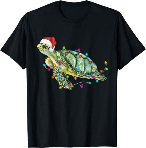 Amazon Com Christmas Sea Turtle Wearing Santa Hat Merry Christmas Xmas