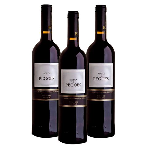 combo 3 vinhos adega de pegões tinto portugues 750ml