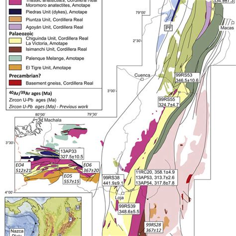 Geological Map Of The Southern Cordillera Real And Amotape Complex Of