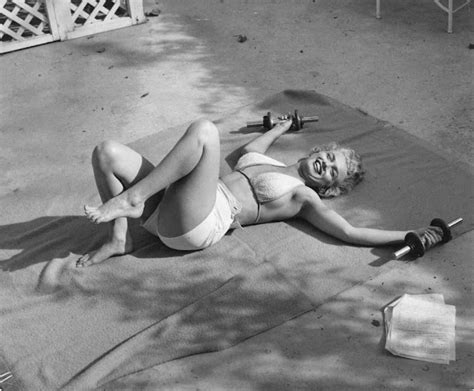 Marilyn Monroe Working Out At The Bel Air Hotel In Vintage Everyday