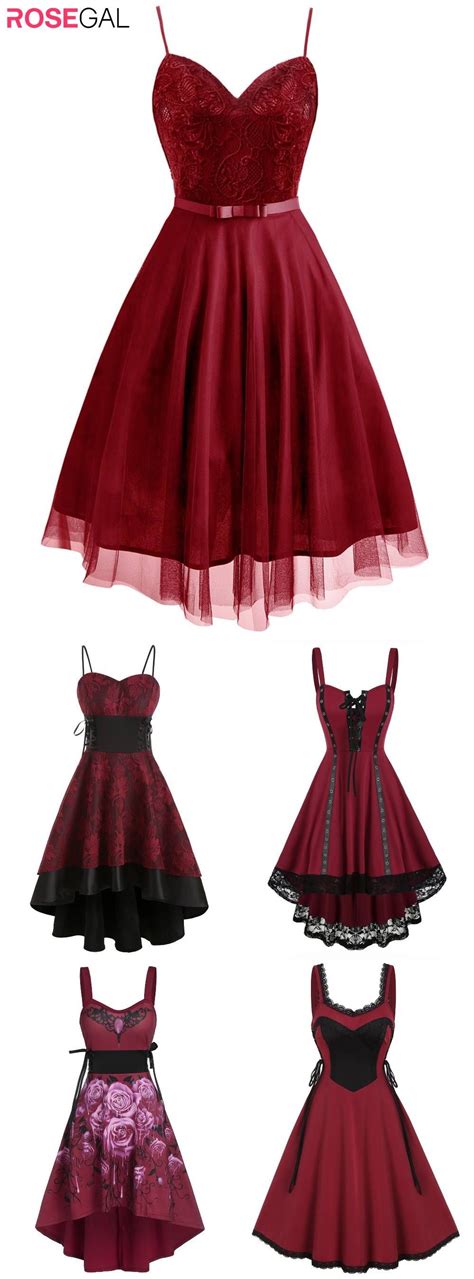 rosegal party dresses for woman elegant red wine color dresses for woman holiday cocktail