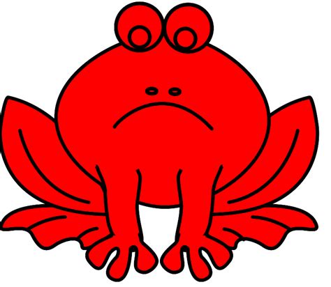 Red Misbehavior Frog Clip Art At Vector Clip Art Online