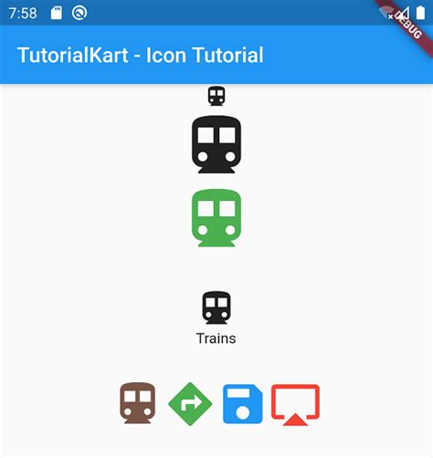 Flutter Icon Tutorial Examples